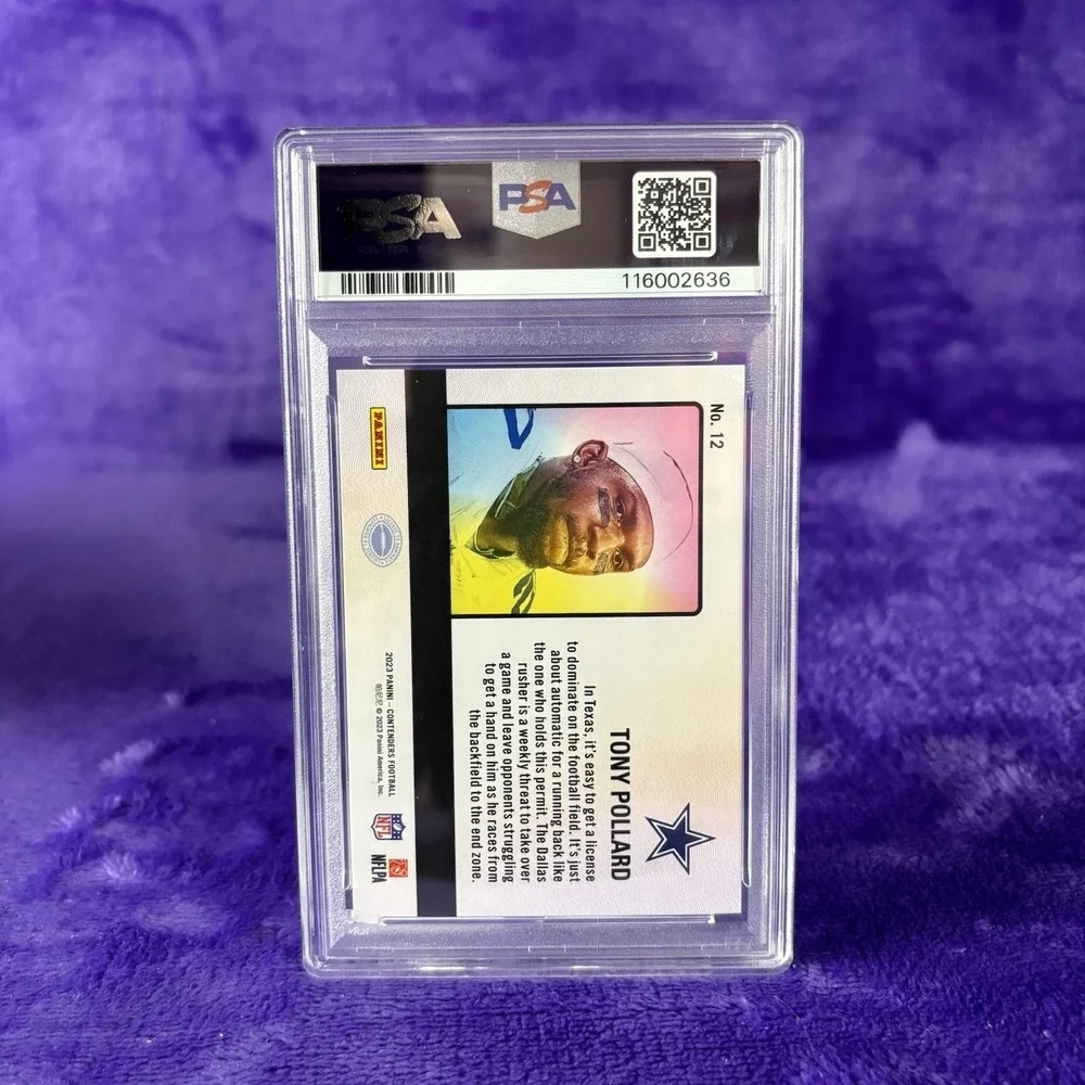 🔥 Tony Pollard 2023 Contenders License To Dominate Case Hit SSP #12 💎 PSA 10 - Picture 3 of 3